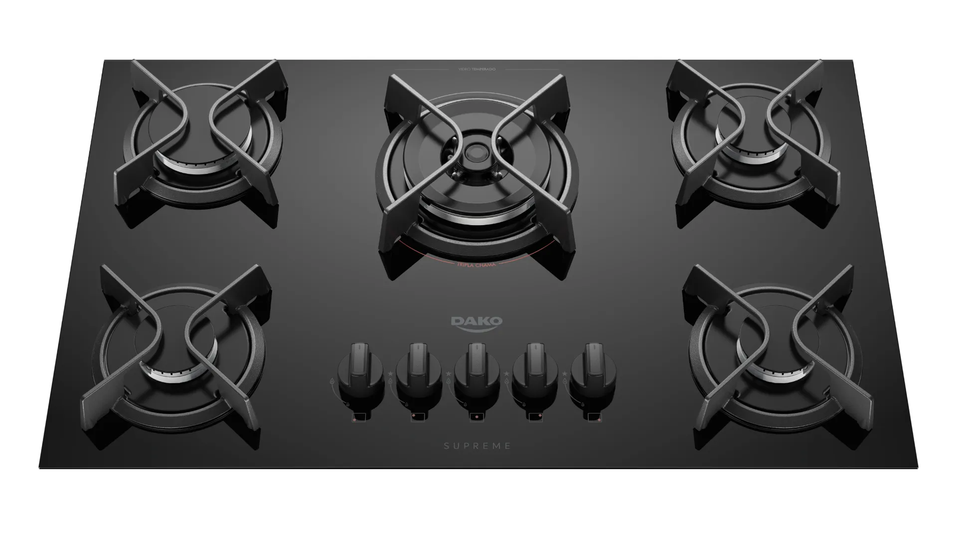 Supreme - tko Cooktop dako 5 bocas supreme tripla chama e 12x sem juros - Dako