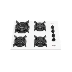 Cooktop 4 Bocas Branco com Mesa de Vidro e Tripla Chama Dako Supreme Bivolt