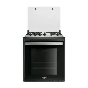Fogão de Embutir 4 Bocas Preto com Mesa Inox Dako Supreme Inox Bivolt