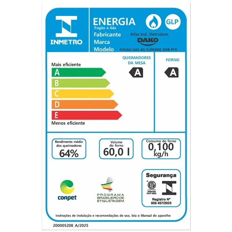 selo-inmetro-4q-supreme-inox-embutir
