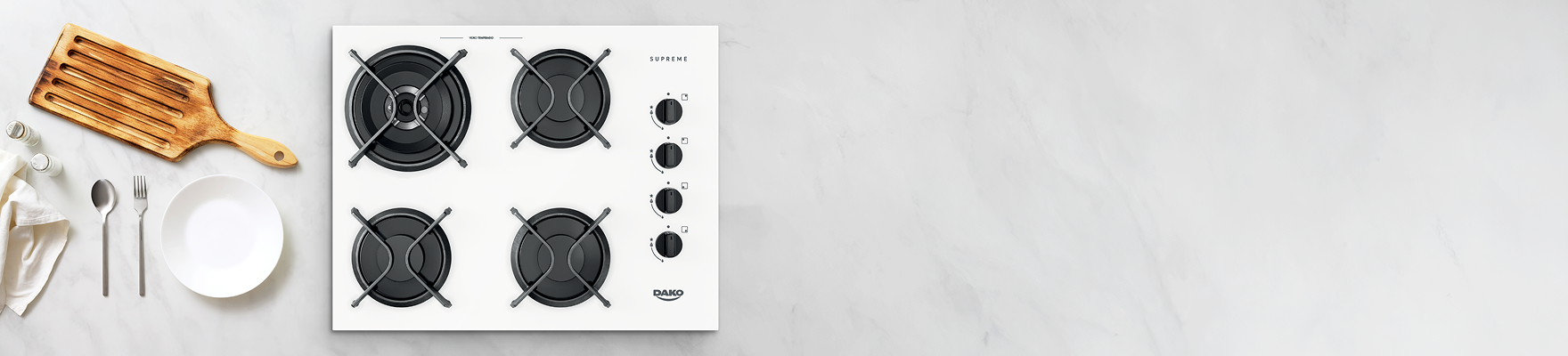 Cooktop Supreme a Gás Branco 4 Bocas